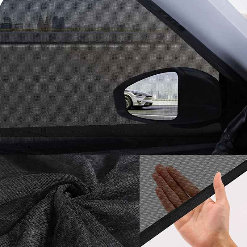 Pare-soleil Universel pour Voiture, 4 Pièces, Protection UV et Moustiques