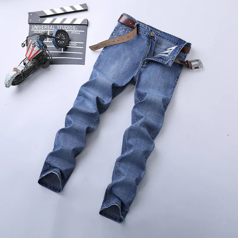 Jean en Denim Classique Coupe Droite pour Homme