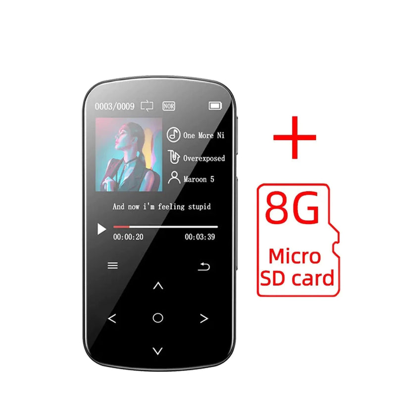 Mini lecteur MP3 Multifonction - Radio FM, Dictaphone, Podomètre + Carte SD + Ecouteurs