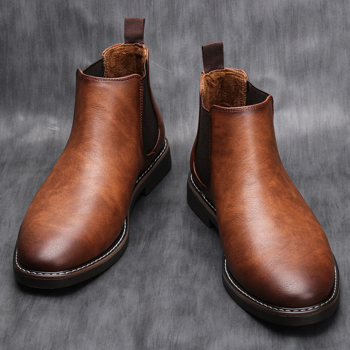 Bottines Chelsea en Cuir PU pour Homme
