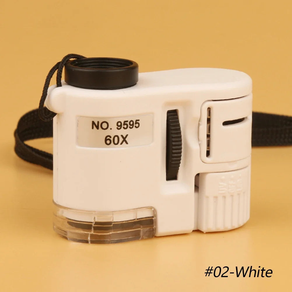 Loupe de Poche 60X avec LED – Mini Microscope Portable pour Bijoux, Devises et Inspection de Précision
