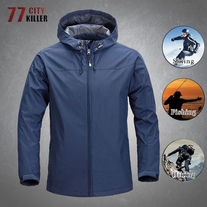 Veste imperméable à capuche pour homme et femme