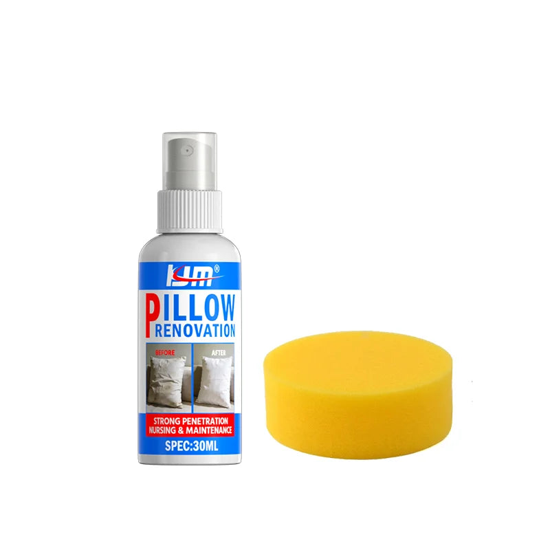 Spray Détachant Sans Rinçage 30 ml – Nettoyant Blanchissant Anti-Jaunissement pour Matelas, Oreillers, Canapés et Textiles + Éponge OFFERTE