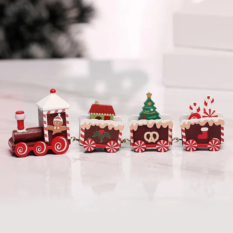Mini train de Noël en Bois