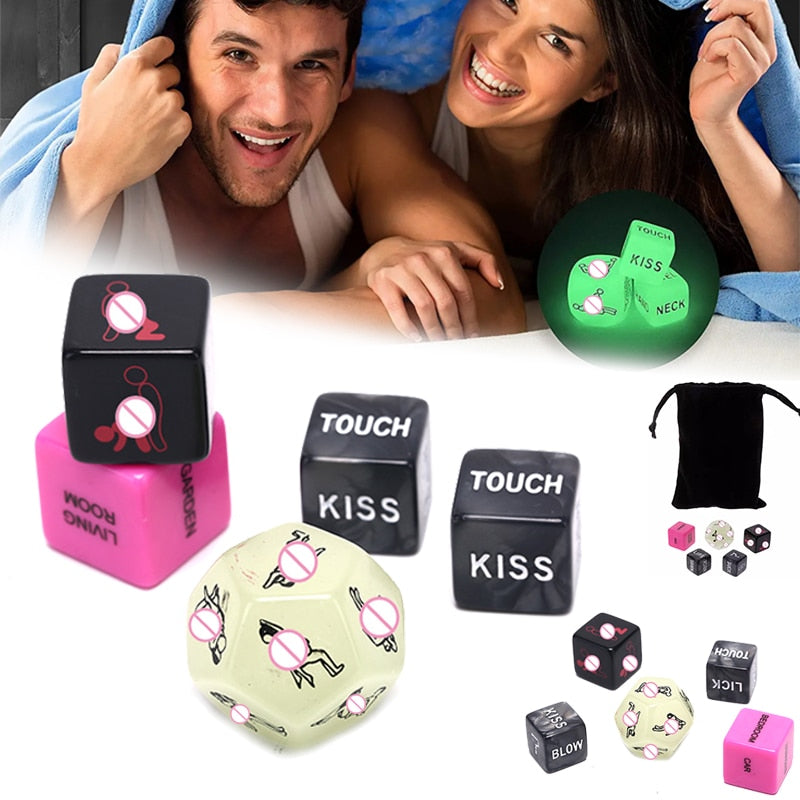 Pack complet jeu de dés coquins - 5 PCS