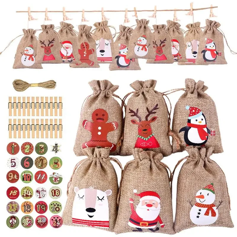 Kit DIY Calendrier de l'Avent - 24 Pochons à remplir soi-même