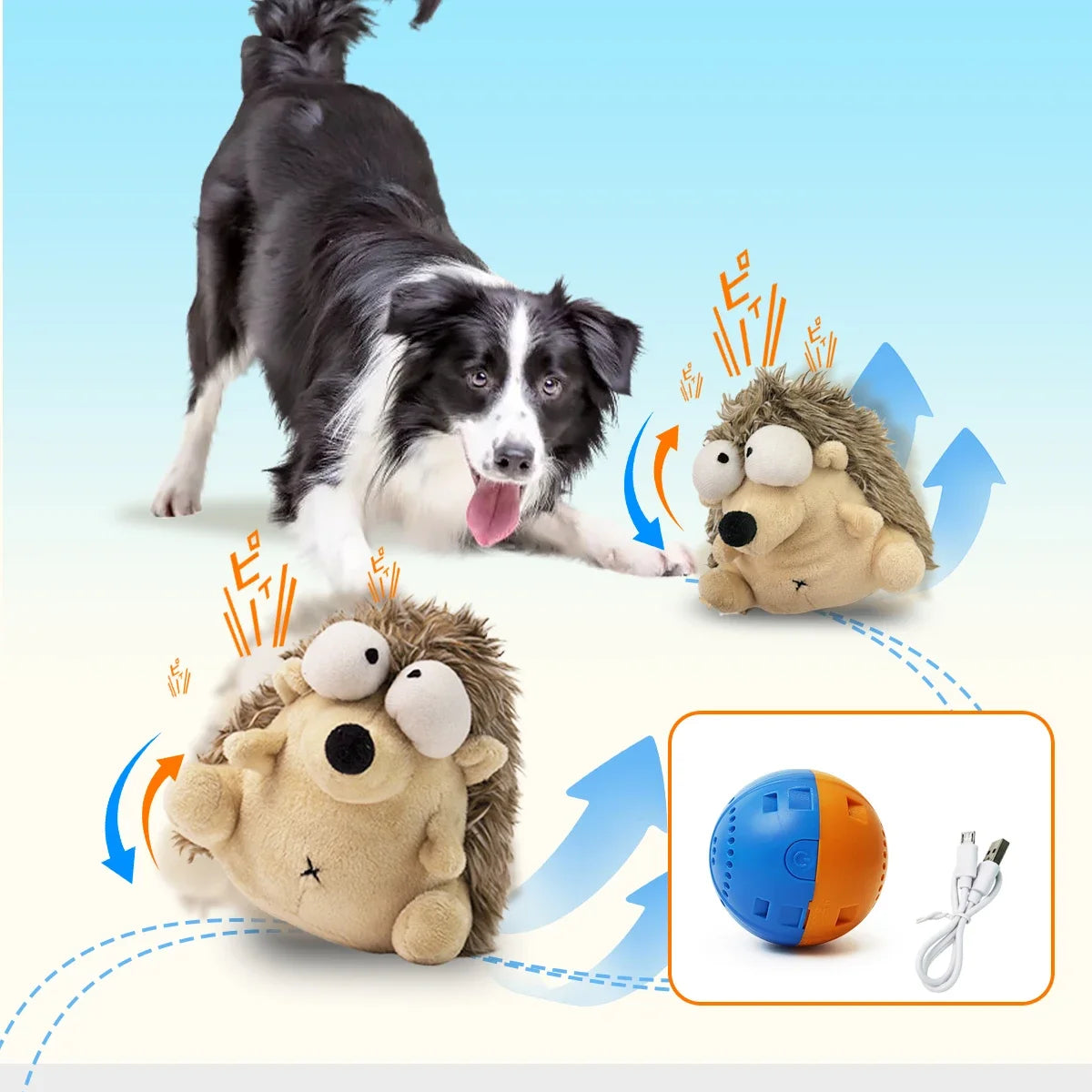 POP Hérisson - Jouet Interactif Vibrant pour Chien
