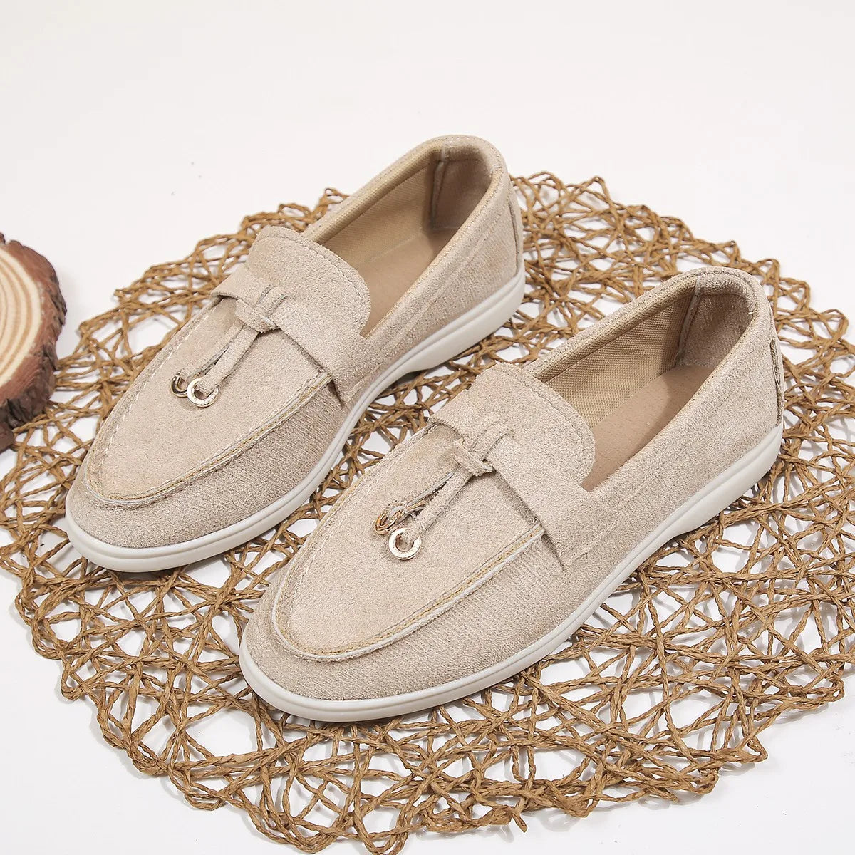 Mocassins Femme Rétro en Cuir Ultra Confort