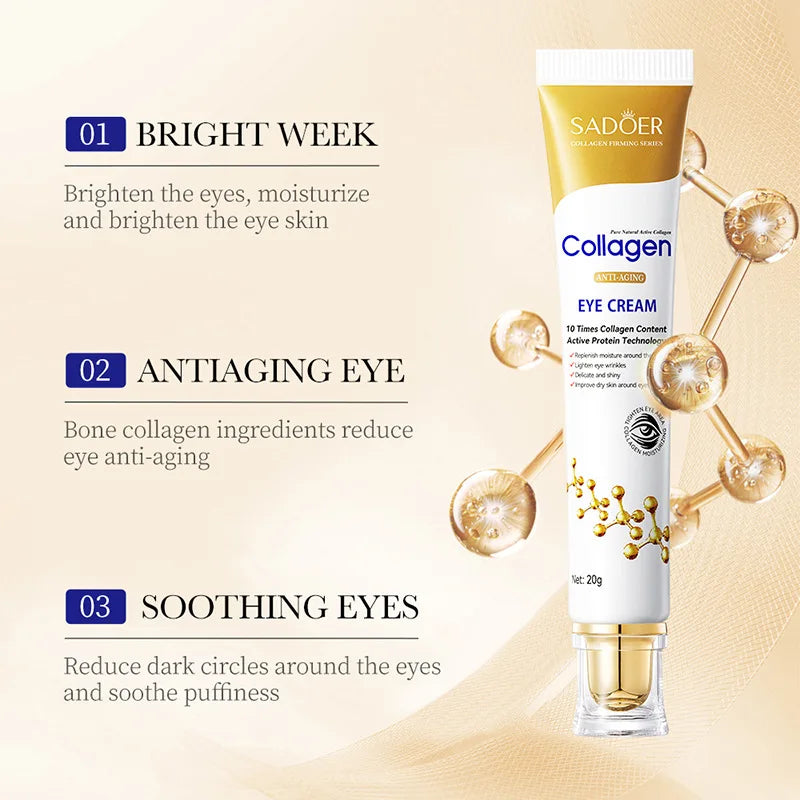 Crème pour les Yeux Anti-cernes au Collagène
