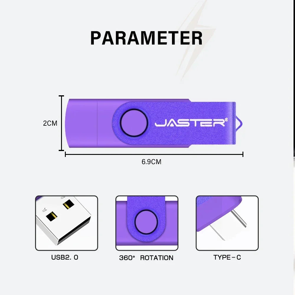Clé USB 2 en 1 Type-C Grande Capacité
