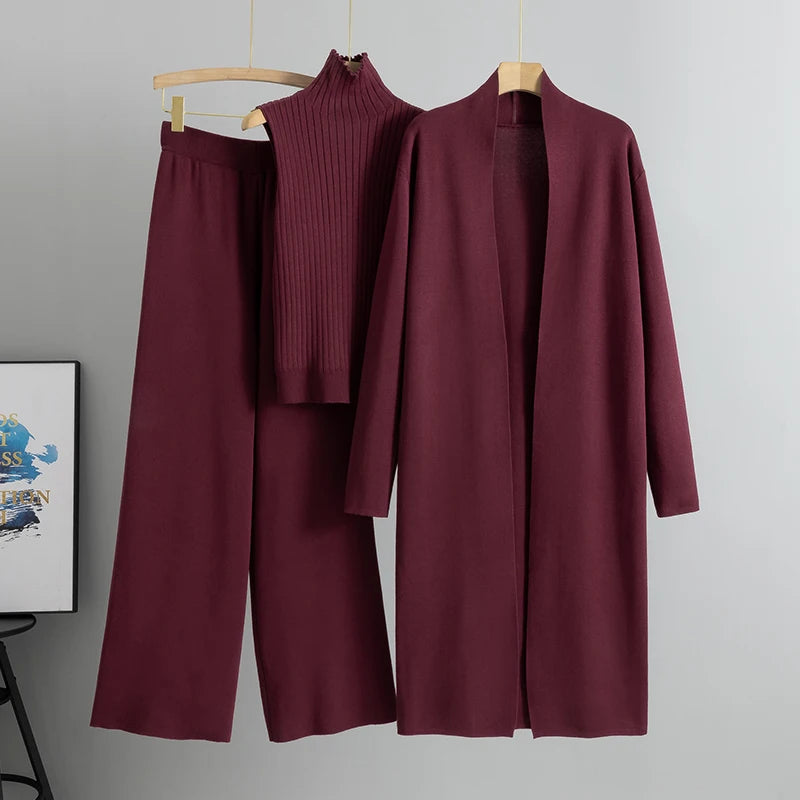 Ensemble 3 Pièces Élégant - Mode Printemps & Automne