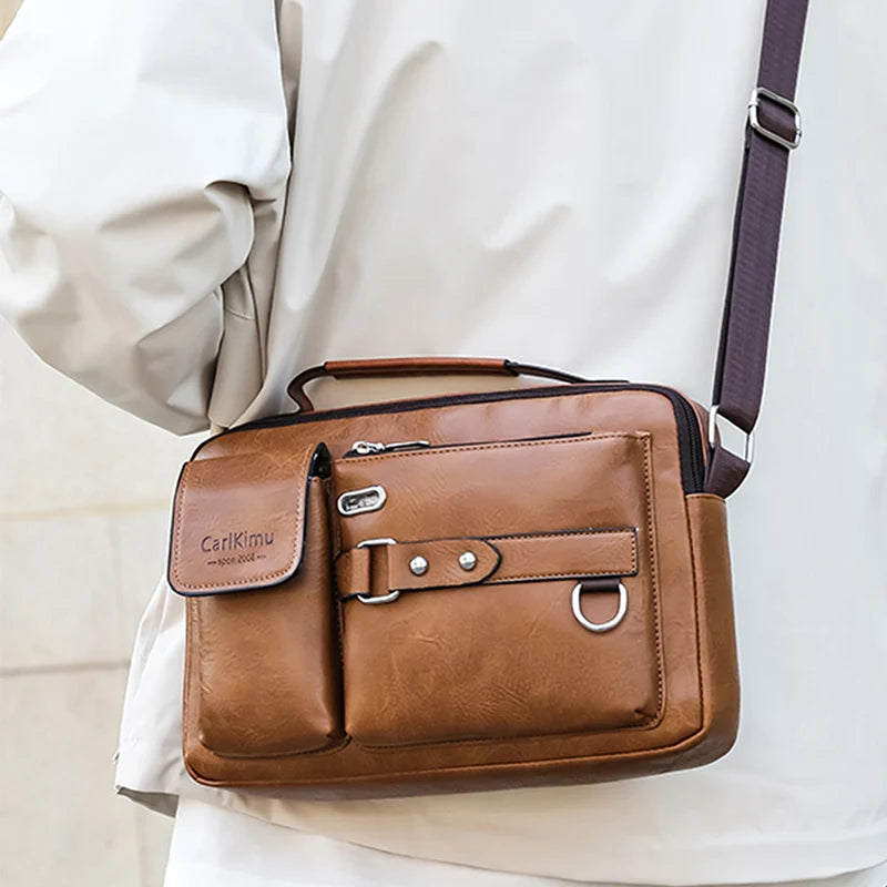Sac Bandoulière à Multi-Poches en Cuir PU