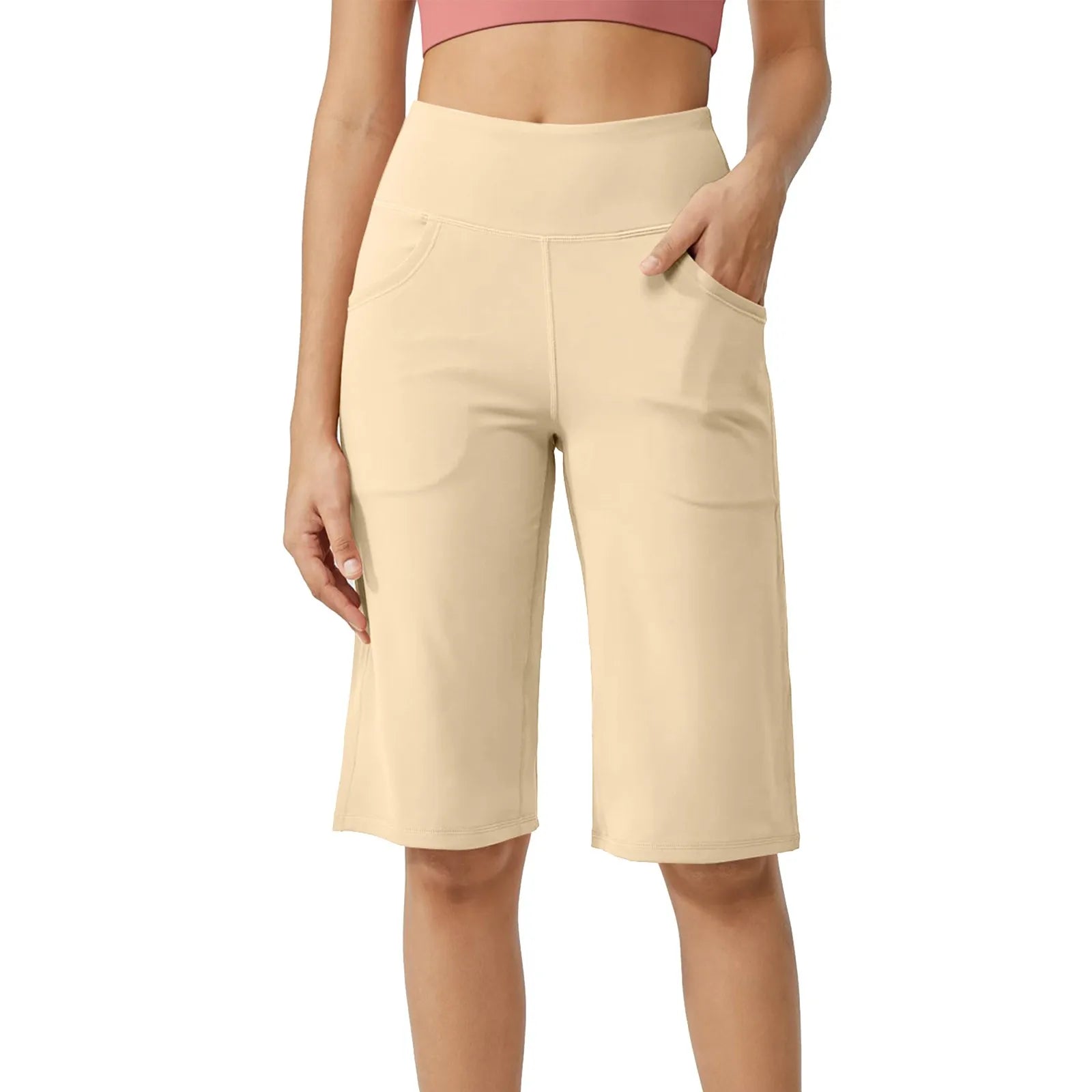 Bermuda Femme Taille Haute Confort & Poches