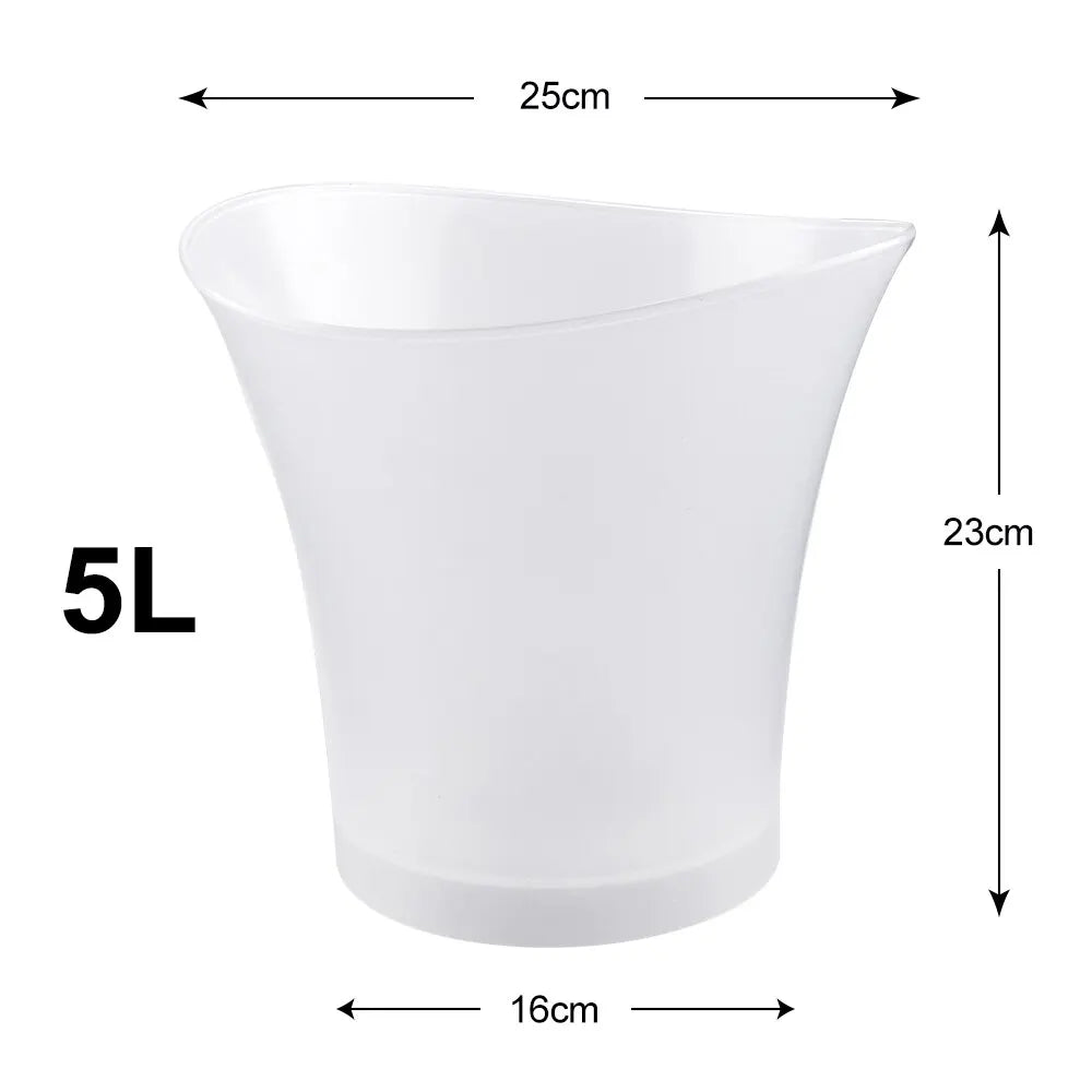 Seau à Glace LED Étanche 5L – 6 Couleurs