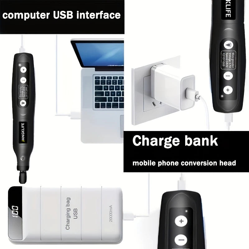 Mini perceuse sans fil USB - Kit 115PCS