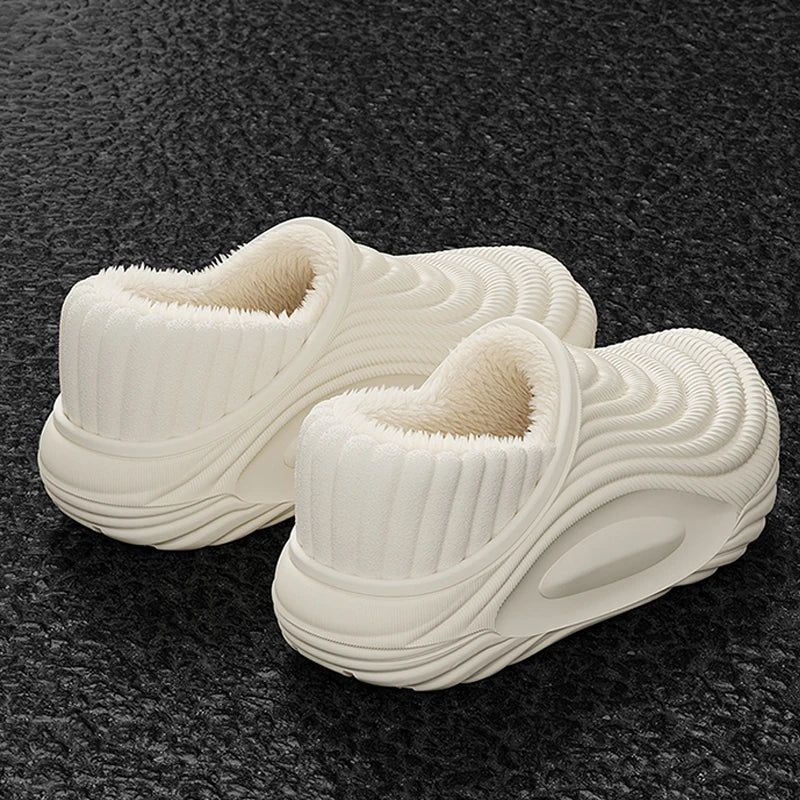 Pantoufles Fourrées Femme & Homme en EVA – Chaudes, Imperméables & Antidérapantes – Semelle Épaisse pour l’Hiver