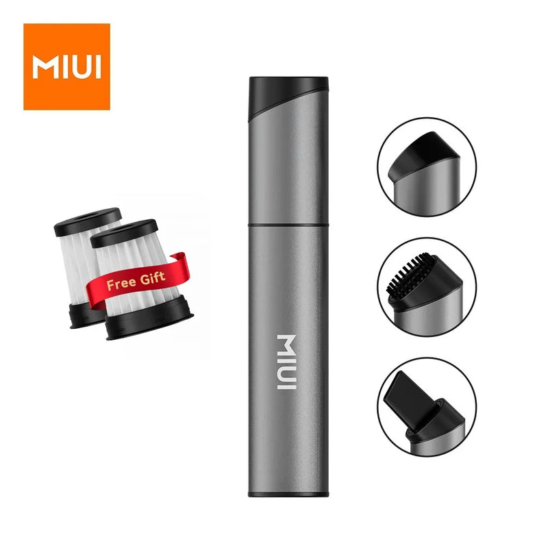 MIUI - Mini aspirateur à main sans fil avec 3 têtes