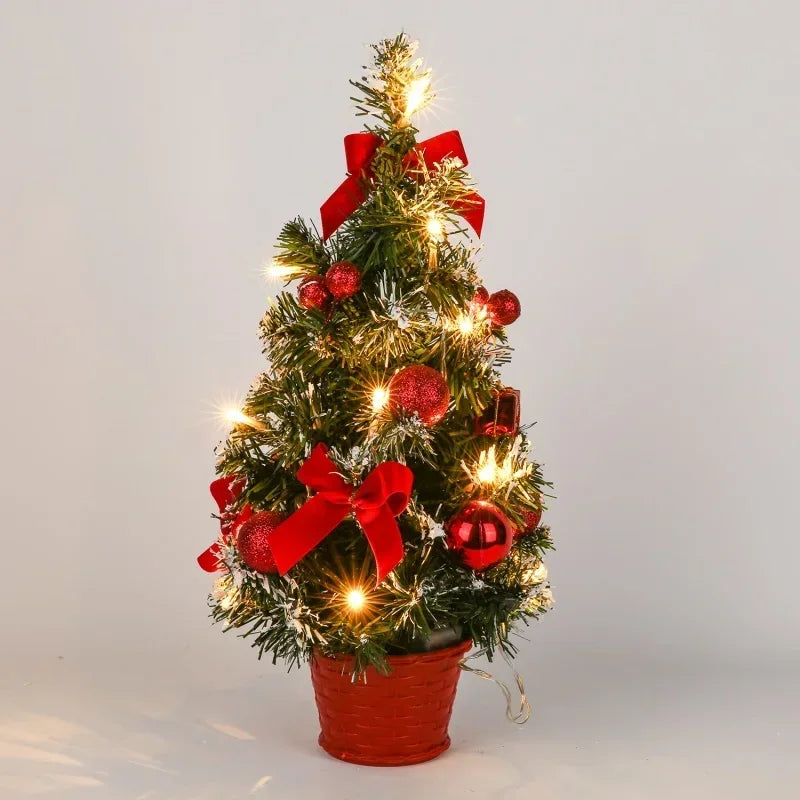 Mini Sapin de Noël d'intérieur avec guirlande