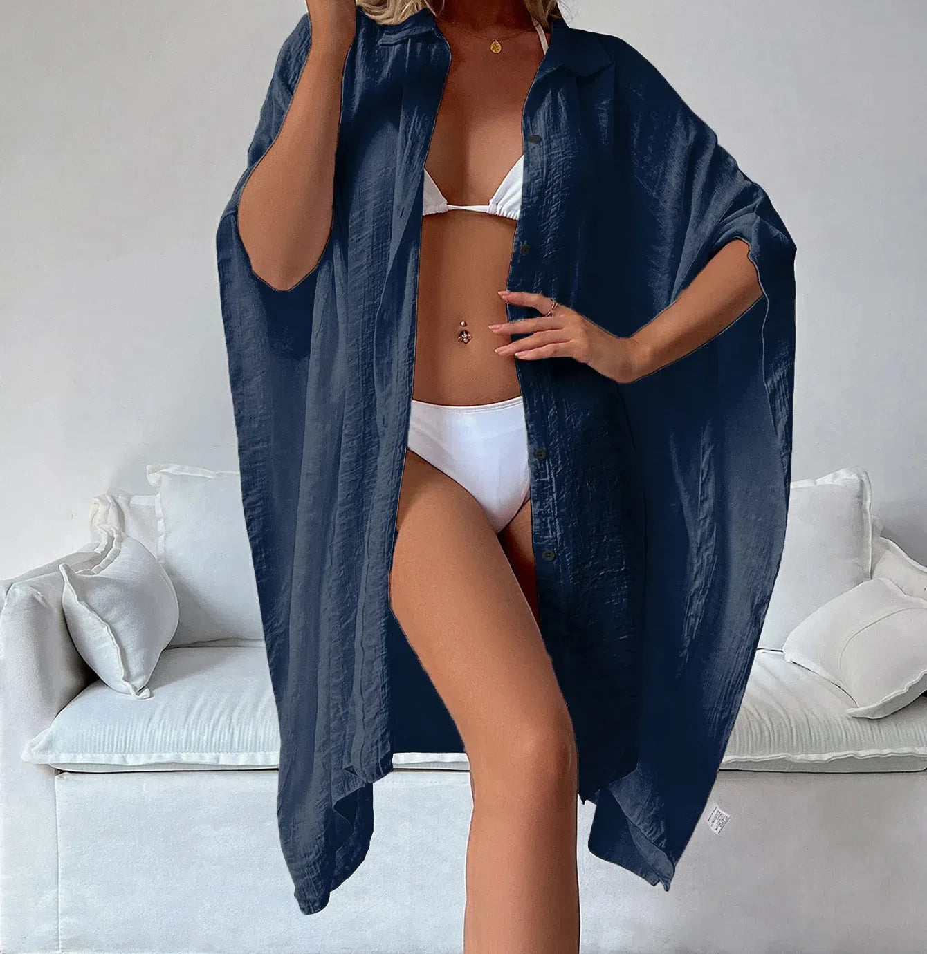 Robe Chemise de Plage Ample & Légère - Cover-Up Maillot de Bain