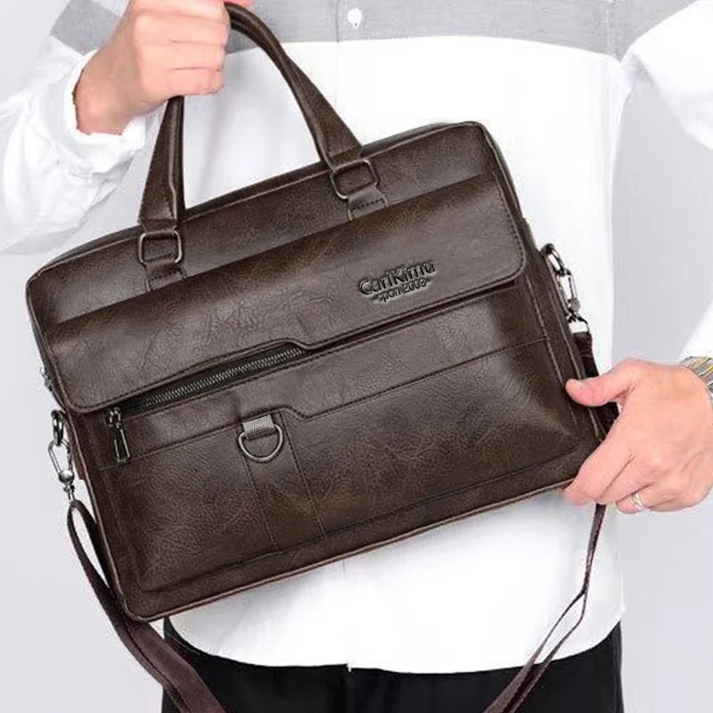 Porte-Document à Multi-Poches en Cuir PU