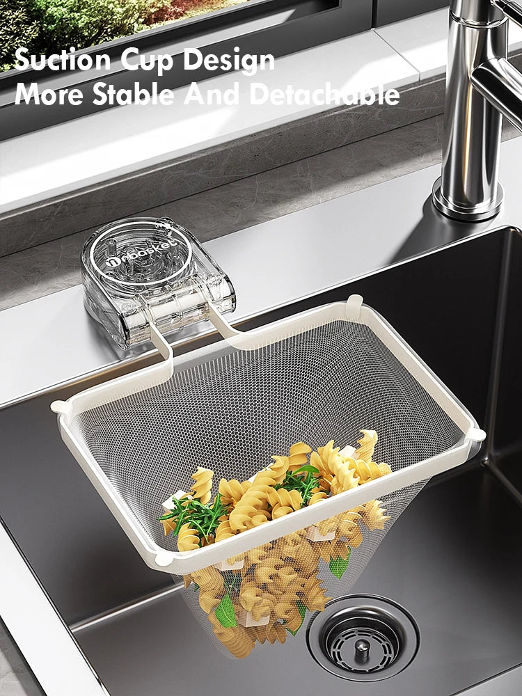 Égouttoir de Cuisine à Ventouse – 50 Filets Inclus