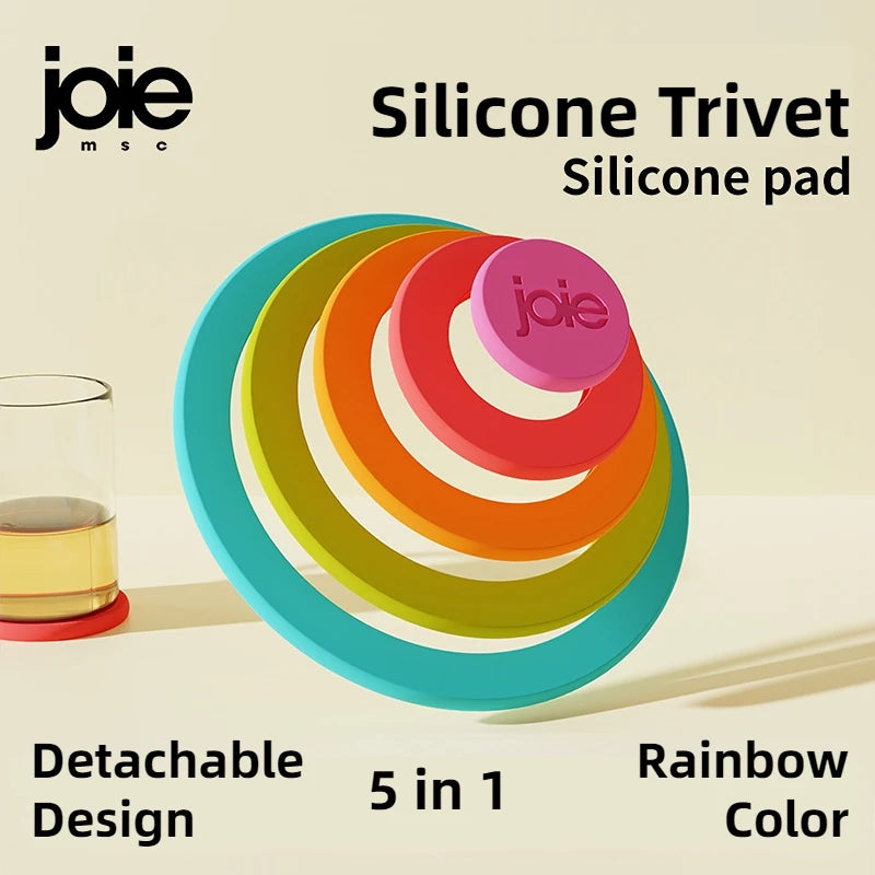 Dessous Plat Rainbow en Silicone Thermique 5 en 1