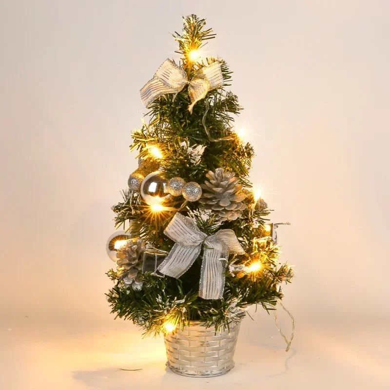 Mini Sapin de Noël d'intérieur avec guirlande