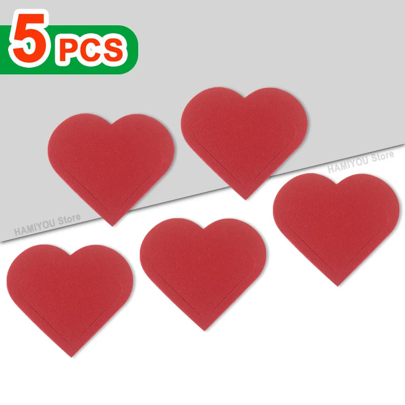 Lot de 5 Marque-Pages Coeur en Cuir PU