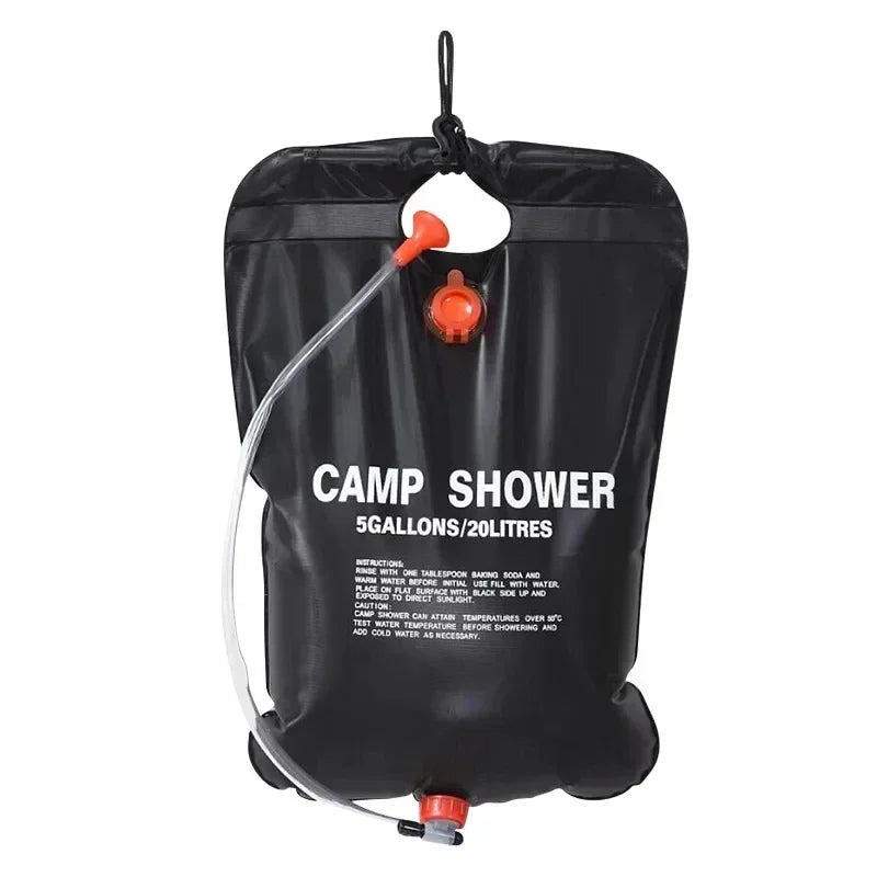 Douche Solaire Portable 20L pour Camping – Sac de Douche Extérieur Grande Capacité