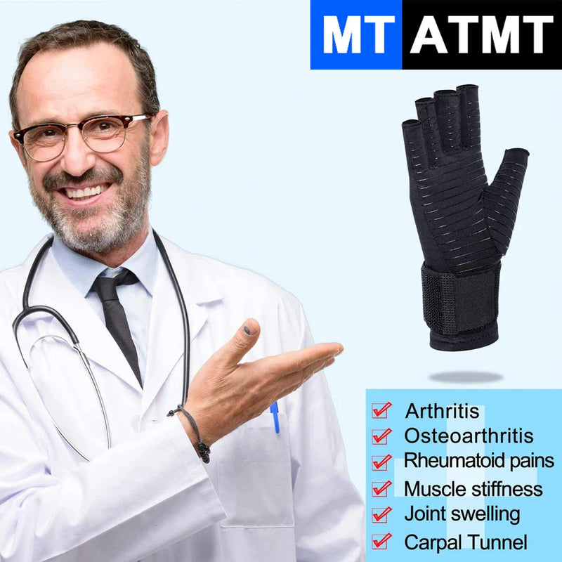Gants mitaines de compression anti arthrose