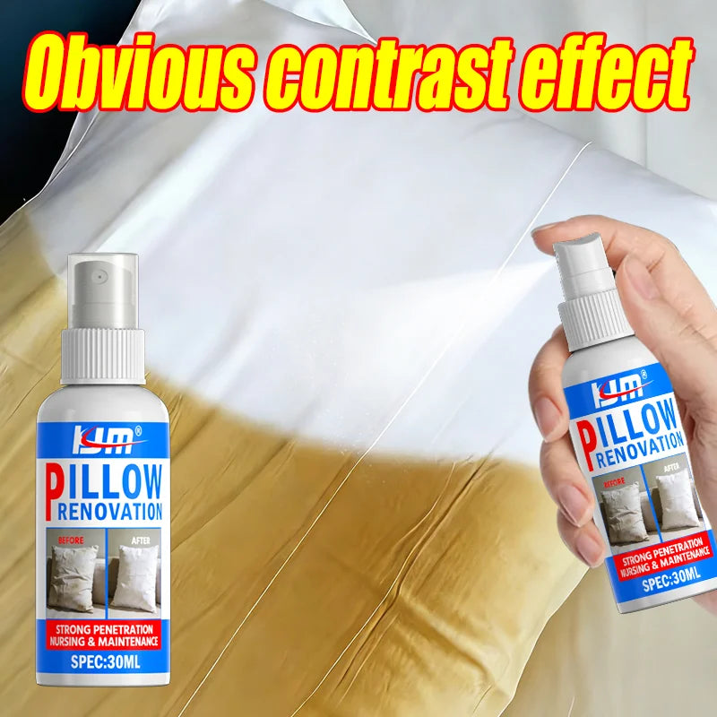 Spray Détachant Sans Rinçage 30 ml – Nettoyant Blanchissant Anti-Jaunissement pour Matelas, Oreillers, Canapés et Textiles + Éponge OFFERTE