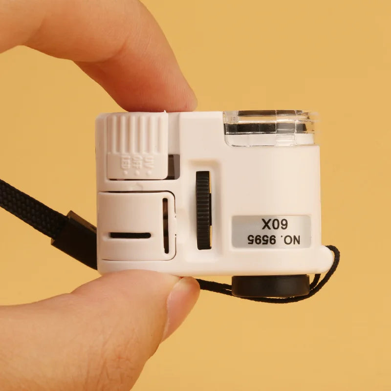 Loupe de Poche 60X avec LED – Mini Microscope Portable pour Bijoux, Devises et Inspection de Précision