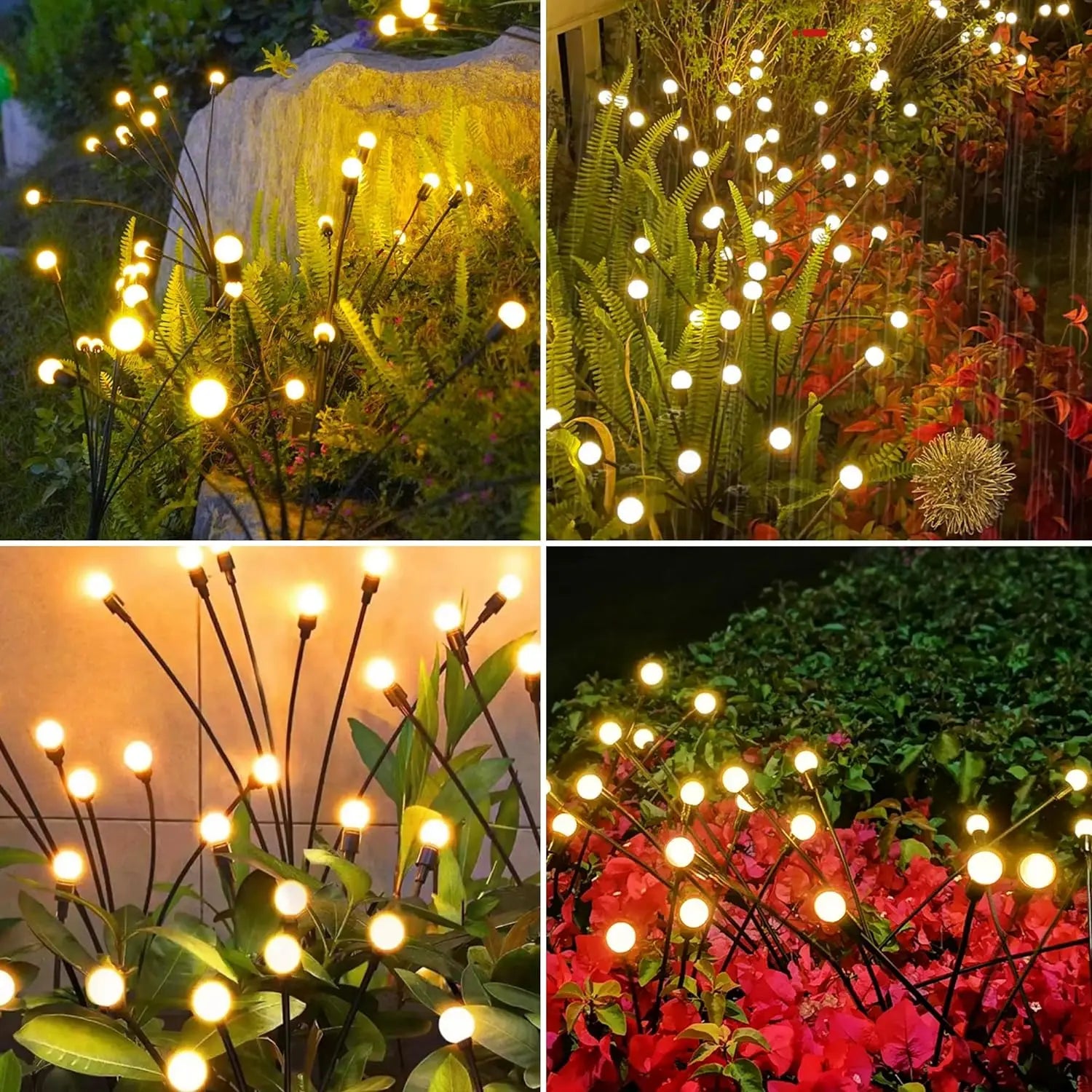 Lampe Lucioles Féériques Solaires de Jardin - 10 Lampes