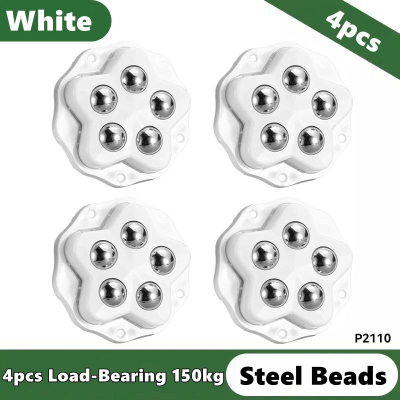 Mini Roulettes Pivotantes Auto-Adhésives – Lot de 4