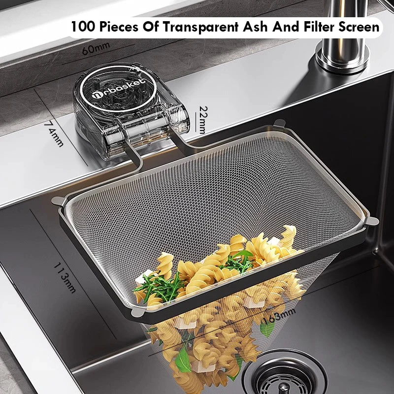 Égouttoir de Cuisine à Ventouse – 50 Filets Inclus