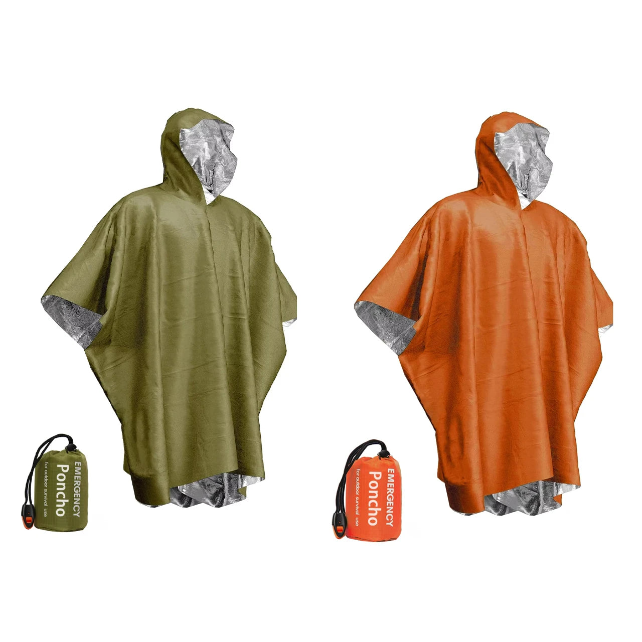 2x Poncho de Survie Isotherme Imperméable