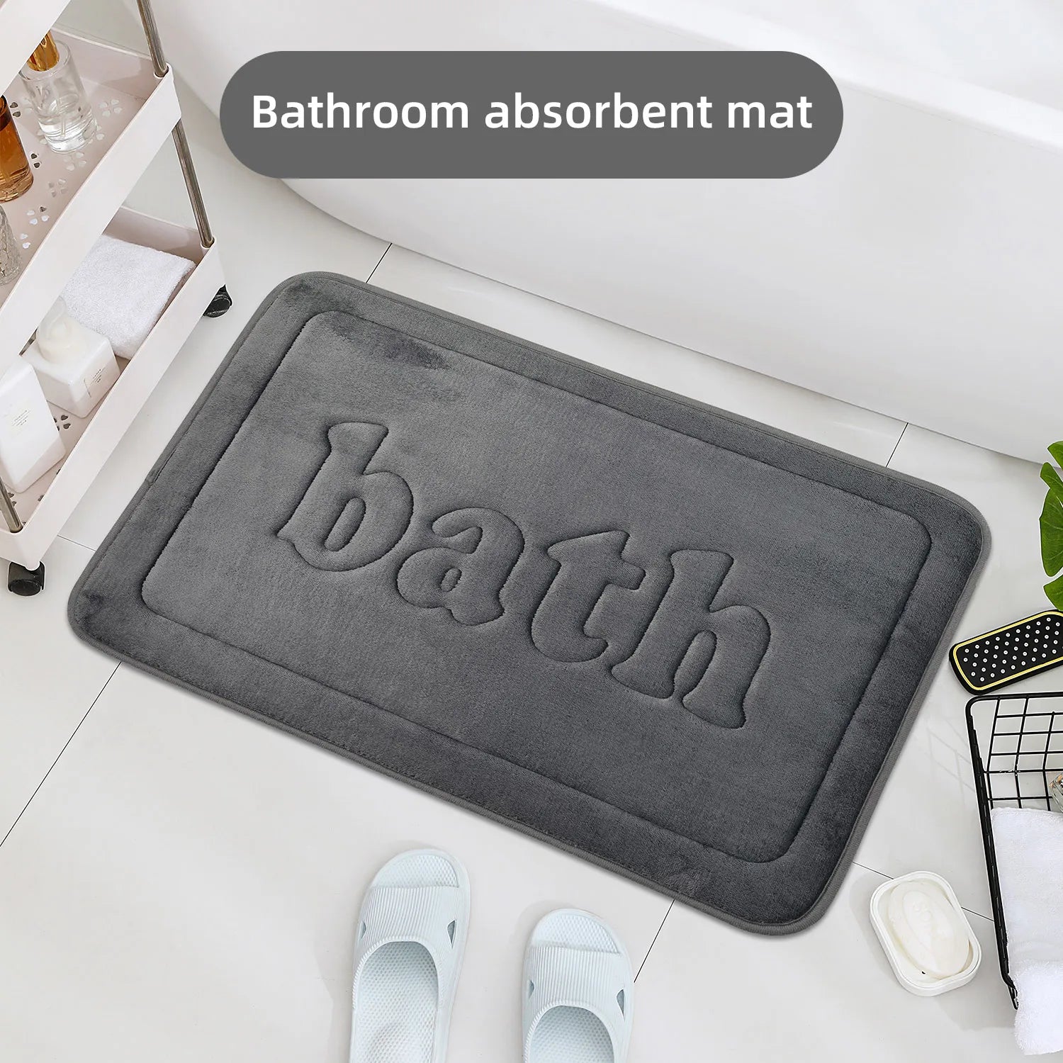 BATH - Tapis de Bain Absorbant & Antidérapant