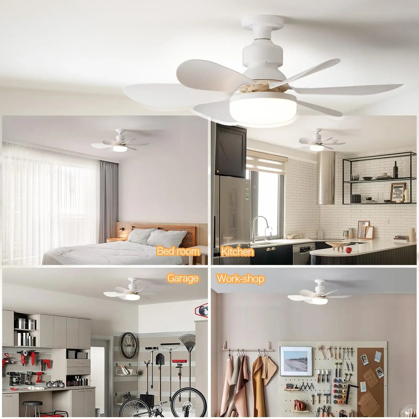 Ventilateur LED 27W/30W Éclairage & Fraîcheur