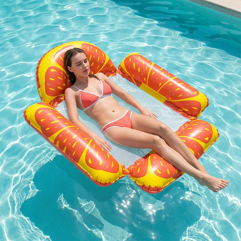 Chaise Longue Gonflable Flottante – Siège de Piscine Monoplace Confortable pour Plage et Détente