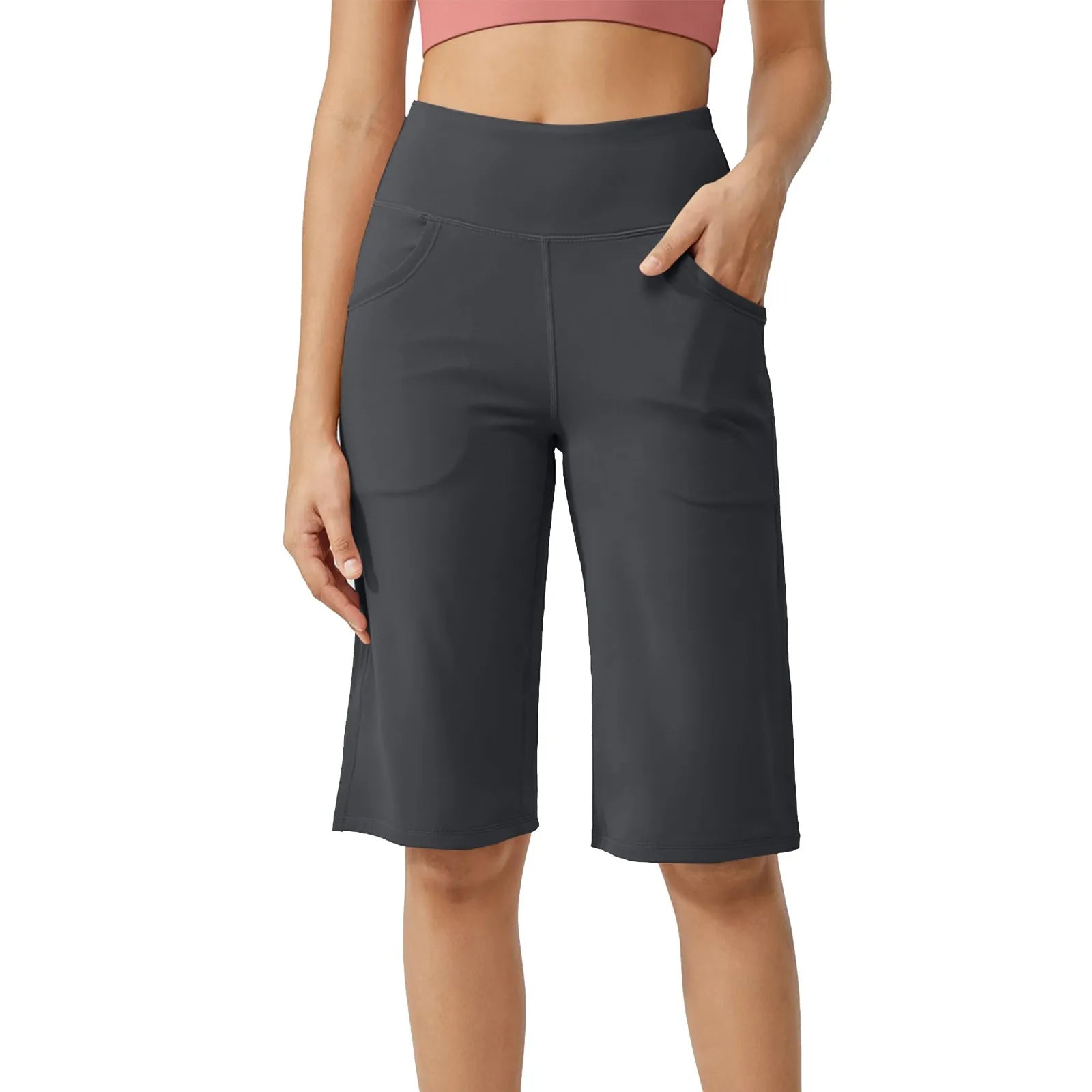 Bermuda Femme Taille Haute Confort & Poches