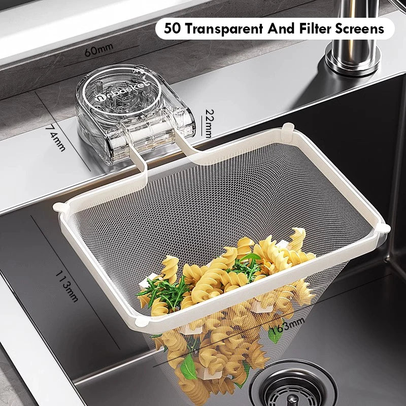Égouttoir de Cuisine à Ventouse – 50 Filets Inclus