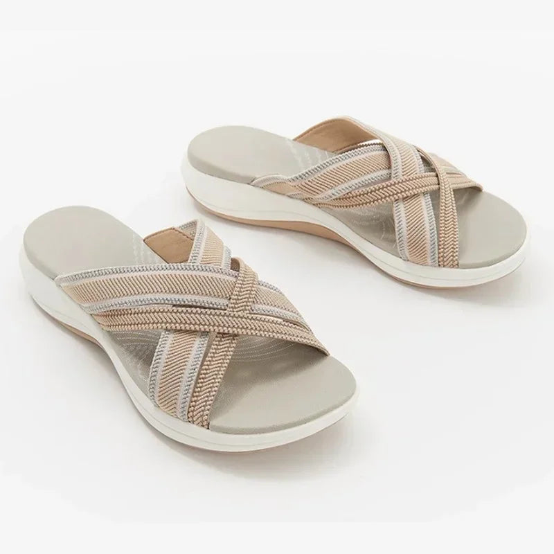 Sandales orthopédique élastiques croisées