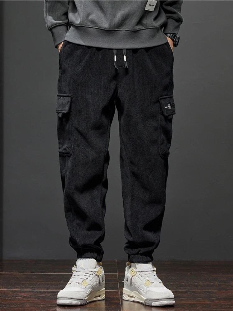 Pantalon Jogging Cargo à Taille Élastique pour Homme