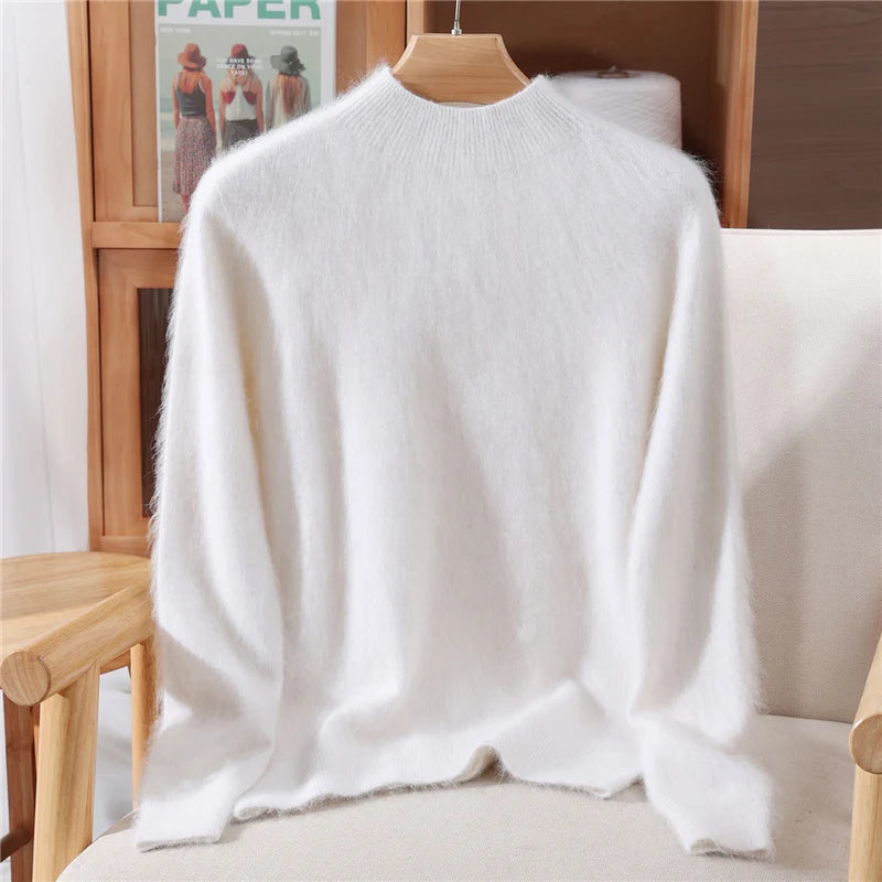 Pull en Cachemire à Col Cheminée
