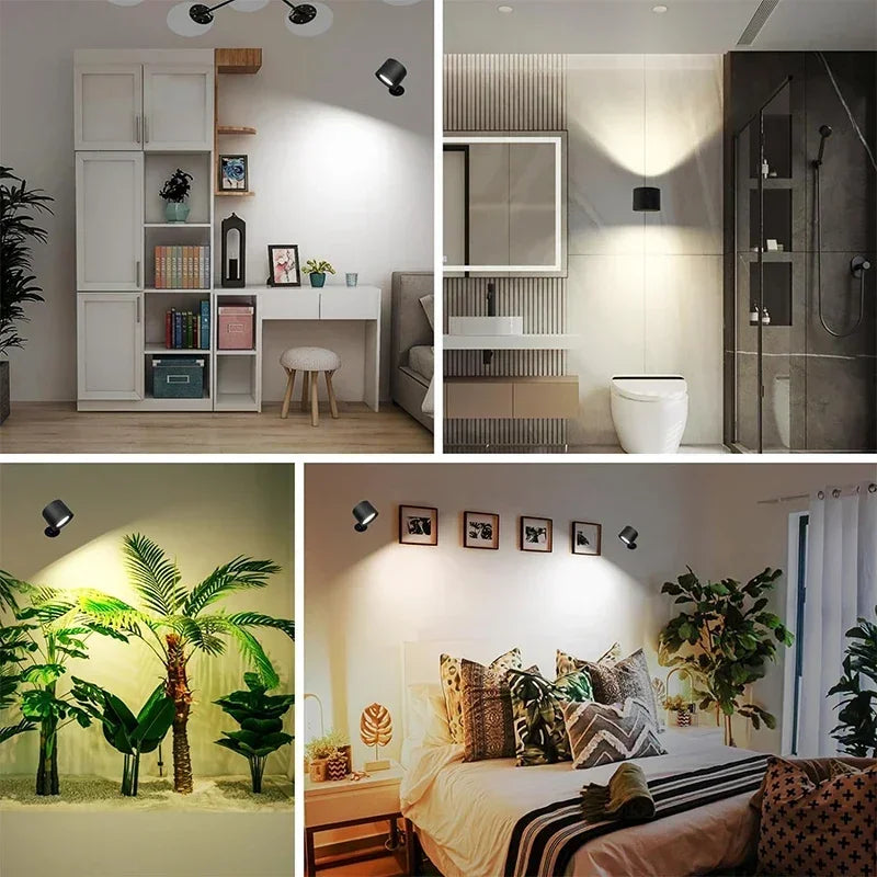 Lampe Murale LED à Double Tête 360° avec Télecommande