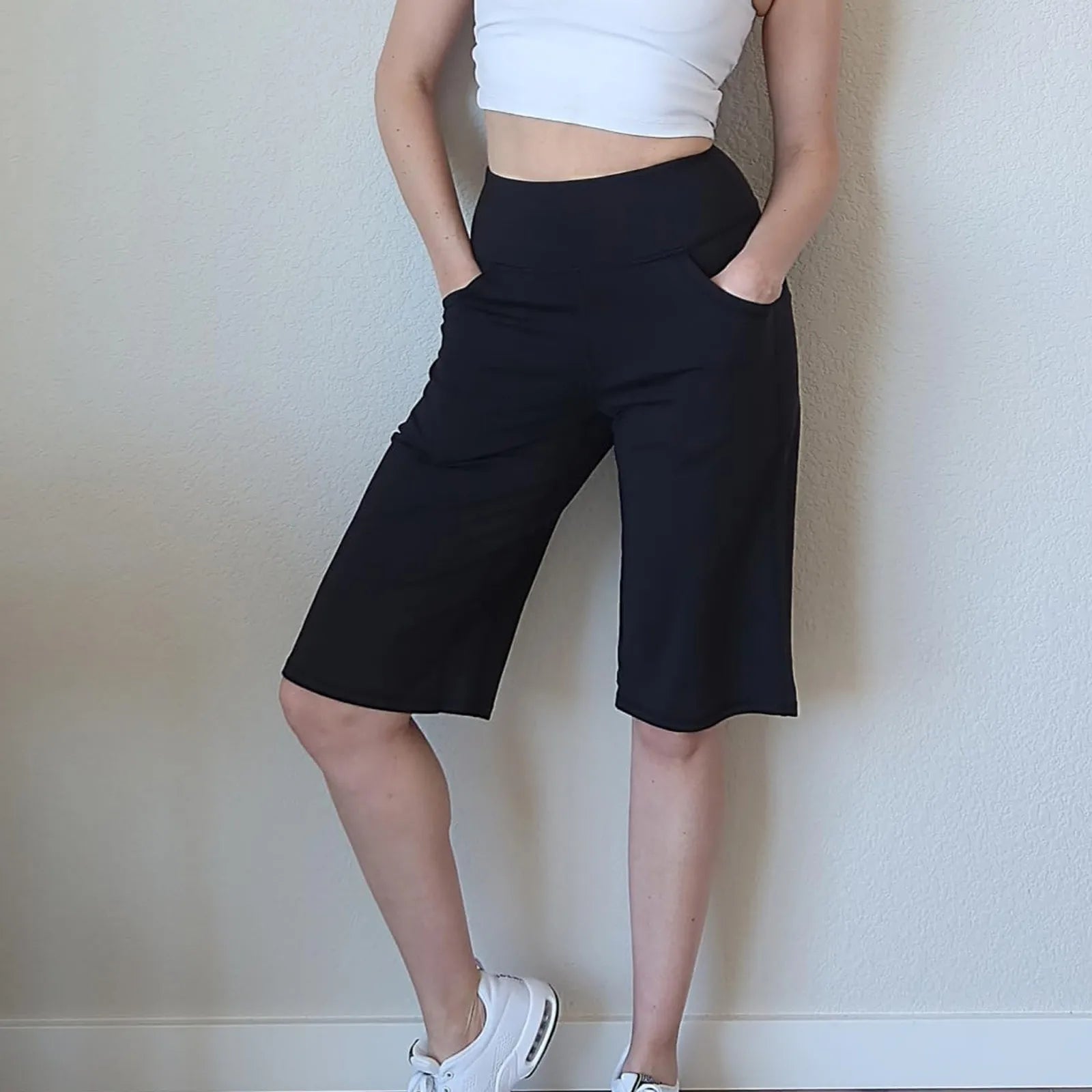 Bermuda Femme Taille Haute Confort & Poches