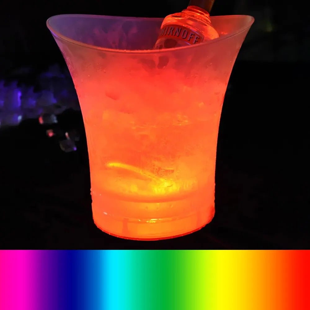 Seau à Glace LED Étanche 5L – 6 Couleurs