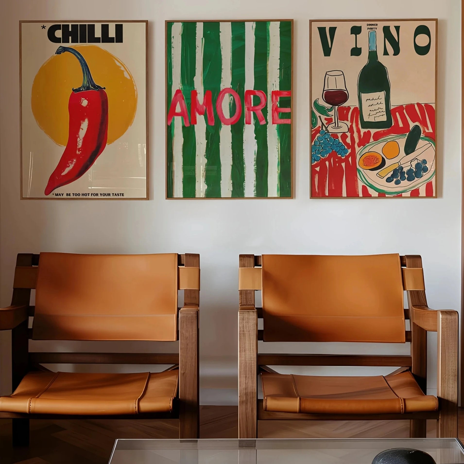 Lot de 3 Affiches Murales - Italia Verde
