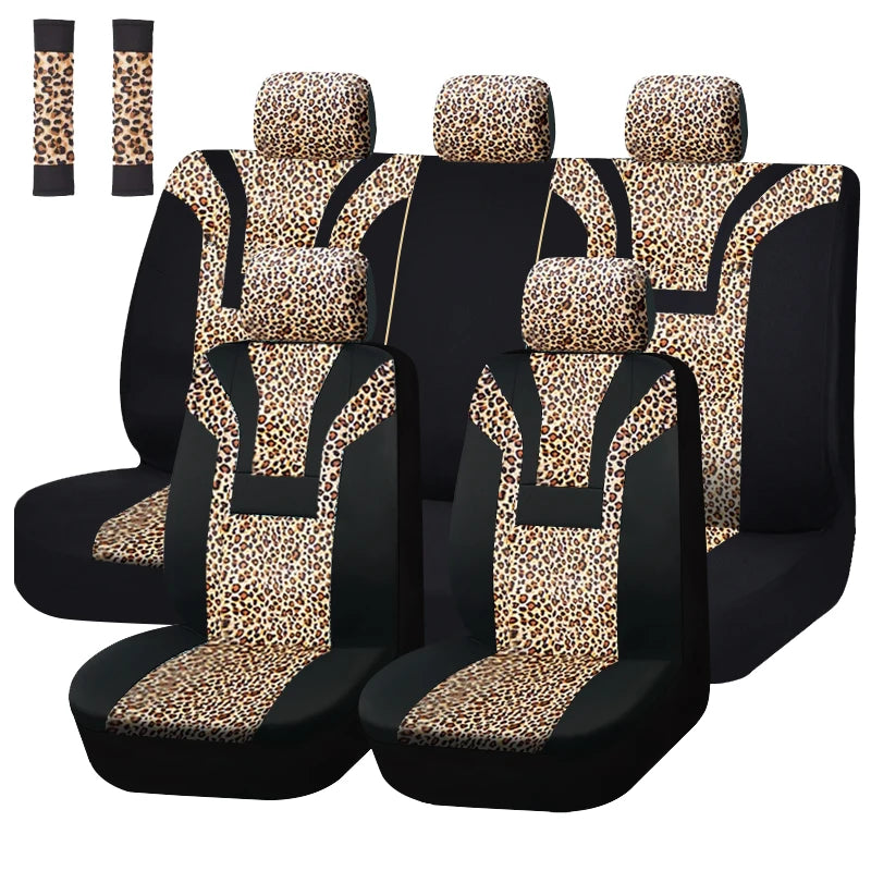 Housses de Sièges Voiture Confortables & Universelles – Motif Léopard & Protection Optimale