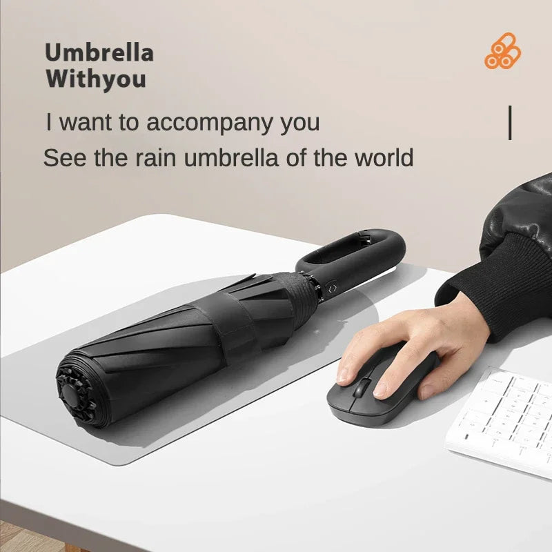 Parapluie renforcé pliant automatique 125CM - Poignée ergonomique